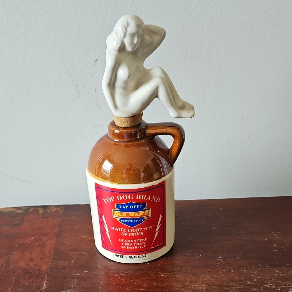 Vintage Nude Lady Top Dog Brand Jug